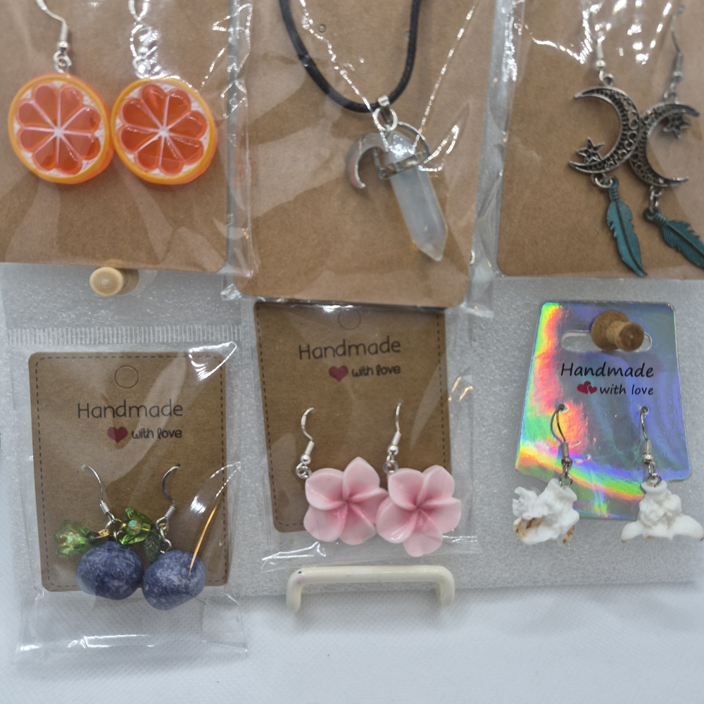 Pink Flower Earrings